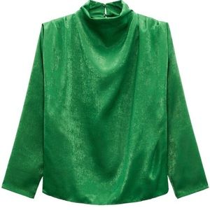 Zara draped shoulder blouse